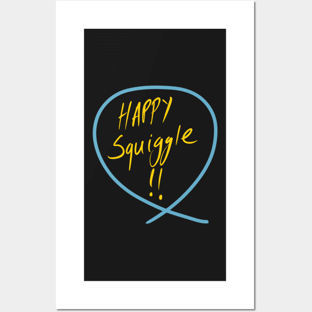 Happy squiggle (Squiggle collection 2020) Wall Art by stephenignacio